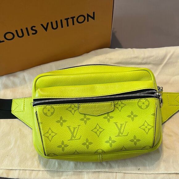 Louis Vuitton Women's Taigarama Coated Canvas Outdoor Monogram Bum Bag Yellow OS - Picture 14 of 15